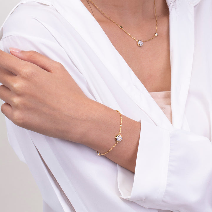 221L0261-01_Merii_LIBERTY_LIBERTY_cluster_Bracelet_Sterling_silver_and_yellow_Gold_Plated