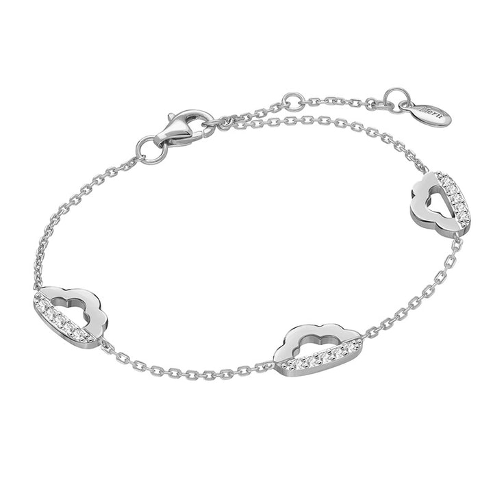 221L0278-01_Memento_Cloud_Bracelet_cubic_zirconia_Sterling_silver_and_Rhoduim_Plated