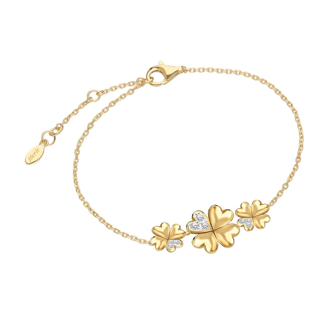 221L0316-01_Lucky-clover-silver-gold-plated-with-cz-clover-3-motifs-chain-bracelet