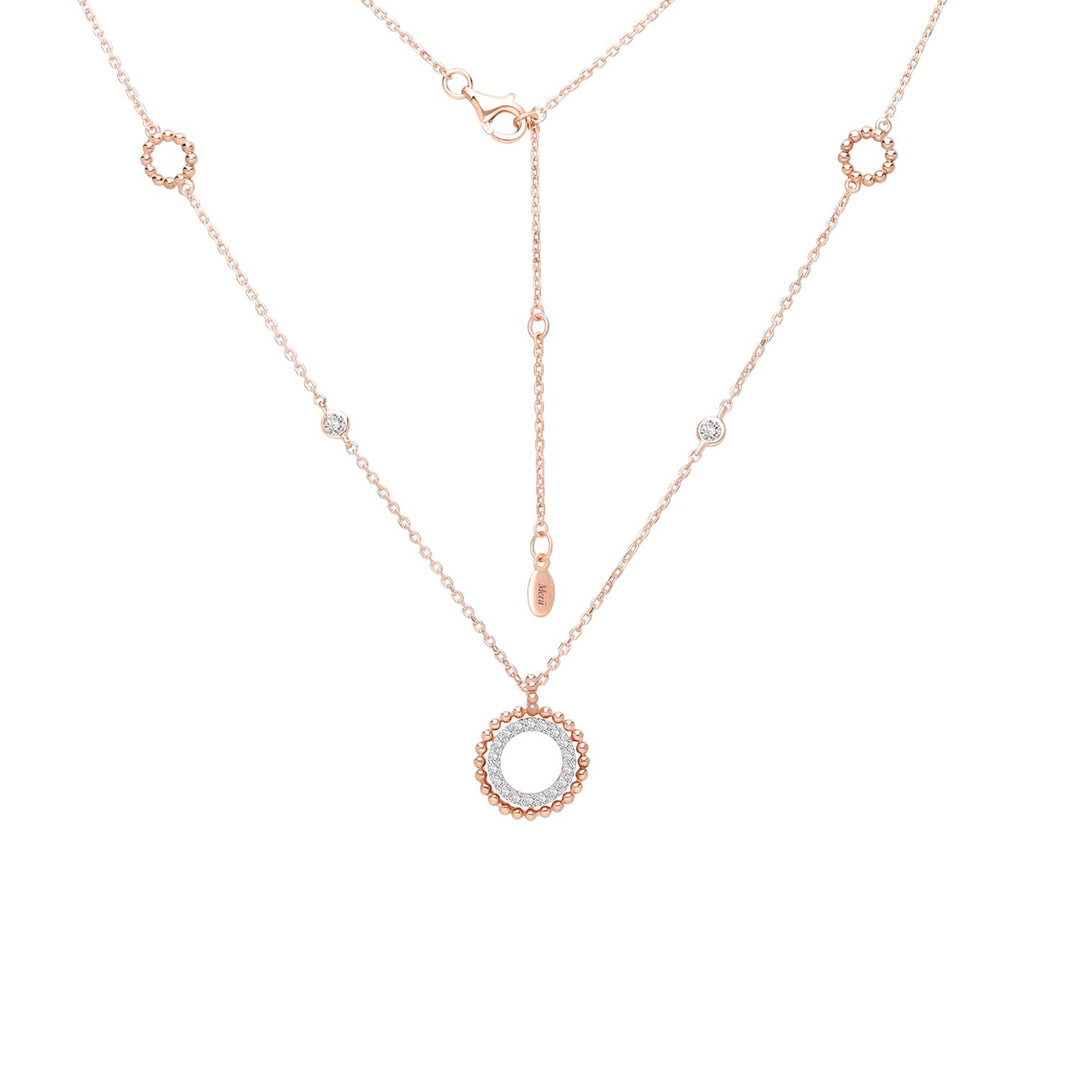221N0234-01_Silver_round_cut_CZ_drop_pendant_necklace
