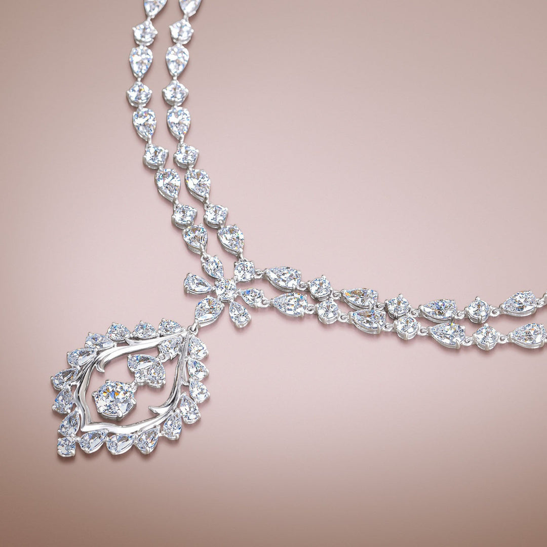 221N0299-01-Silver-multi-cut CZ-mesmera-drop-necklace