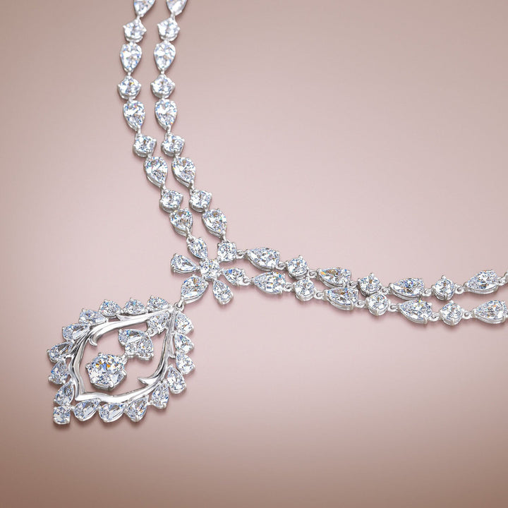 221N0299-01-Silver-multi-cut CZ-mesmera-drop-necklace