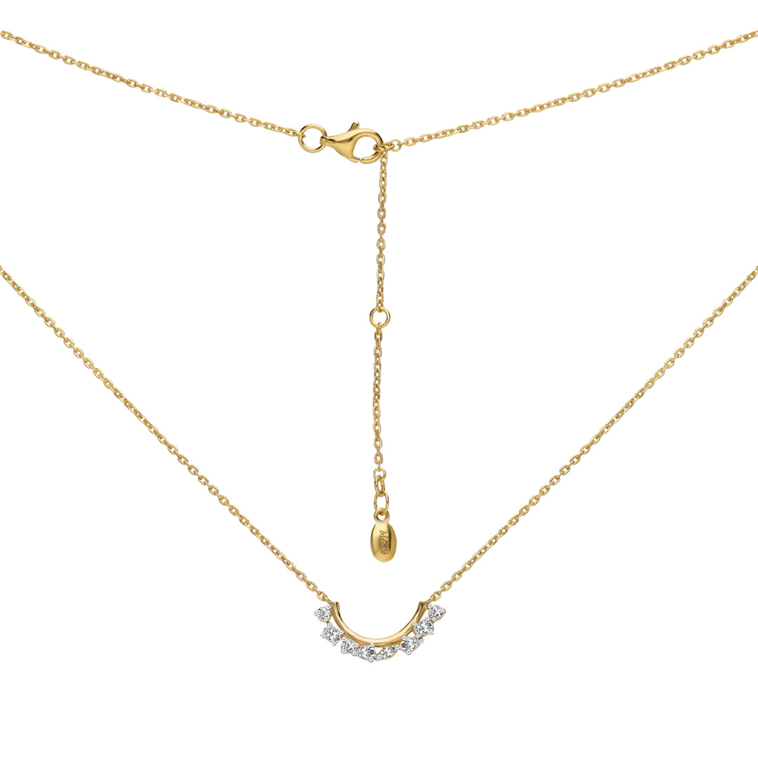 221N0307-01_Merii_LIBERTY__LIBERTY_cluster_Necklace_Sterling_silver_and_yellow_Gold_Plated