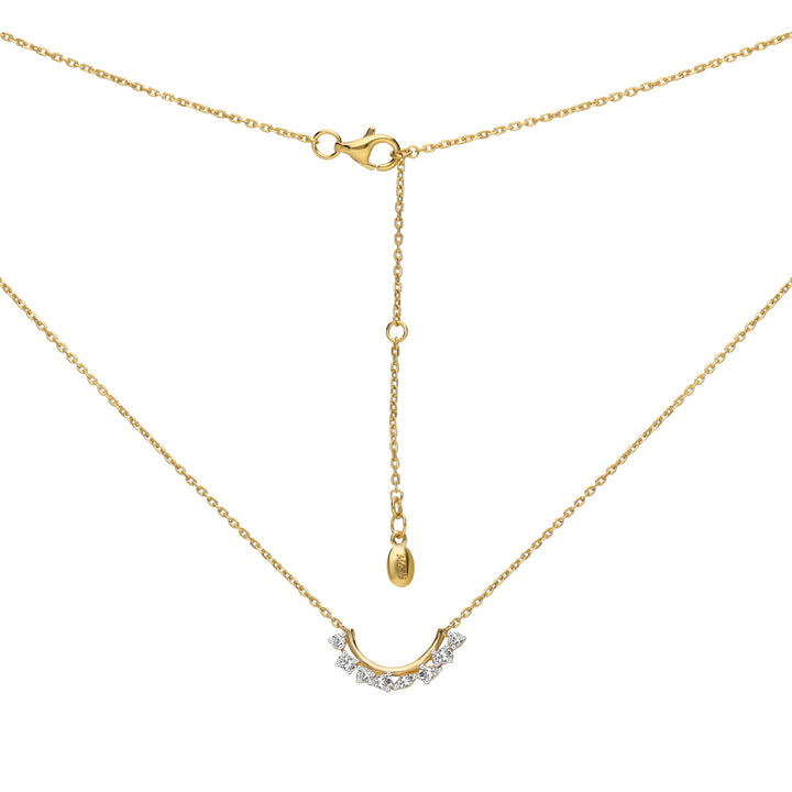 221N0307-01_Merii_LIBERTY__LIBERTY_cluster_Necklace_Sterling_silver_and_yellow_Gold_Plated