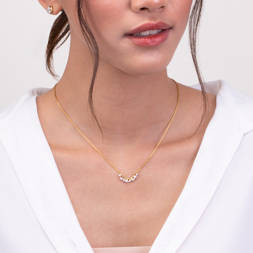 221N0307-01_Merii_LIBERTY__LIBERTY_cluster_Necklace_Sterling_silver_and_yellow_Gold_Plated