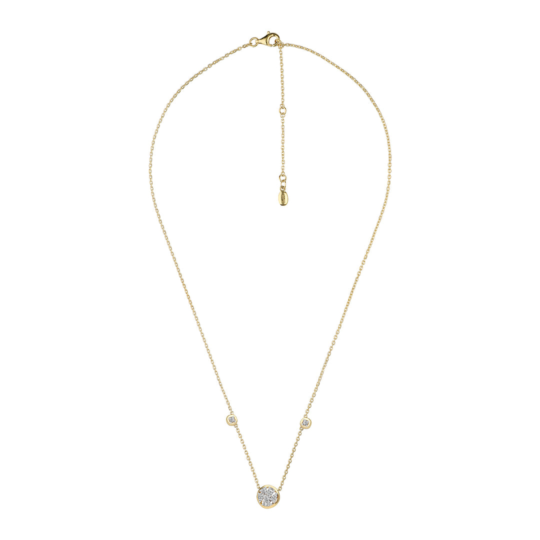 221N0308-01_Merii_LIBERTY__LIBERTY_cluster_Necklace_Sterling_silver_and_yellow_Gold_Plated