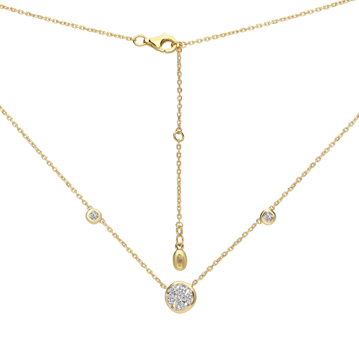221N0308-01_Merii_LIBERTY__LIBERTY_cluster_Necklace_Sterling_silver_and_yellow_Gold_Plated