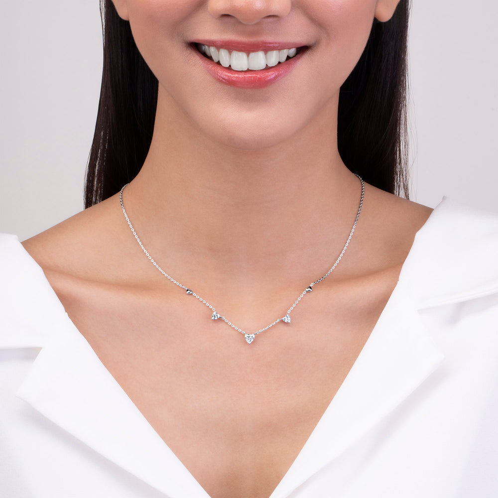221N0310-01_Mini_Heart__Necklaces_simple_Mini_heart_with_Sterling_silver_and_Rhodaim_Plated