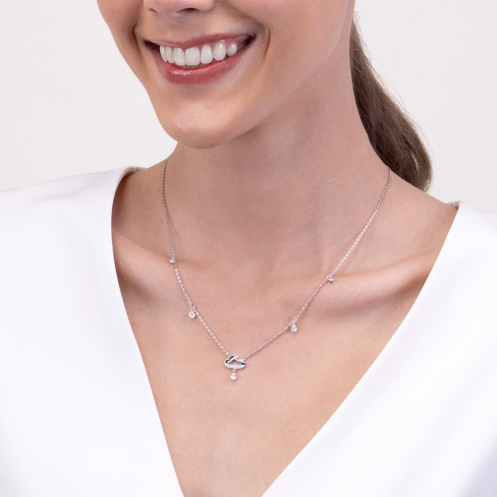 221N0331-01_Memento_Cloud_drop_Necklace_cubic_zirconia_Sterling_silver_and_Rhoduim_Plated
