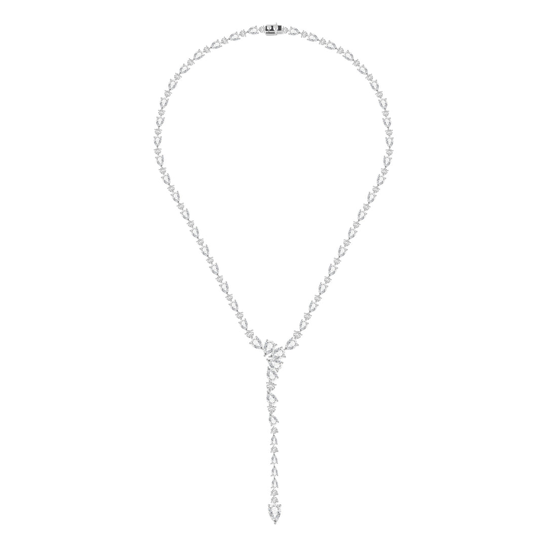 221N0372-01-Merii-Silver-with-pear-and-round-cut-CZ-teardrop-necklace