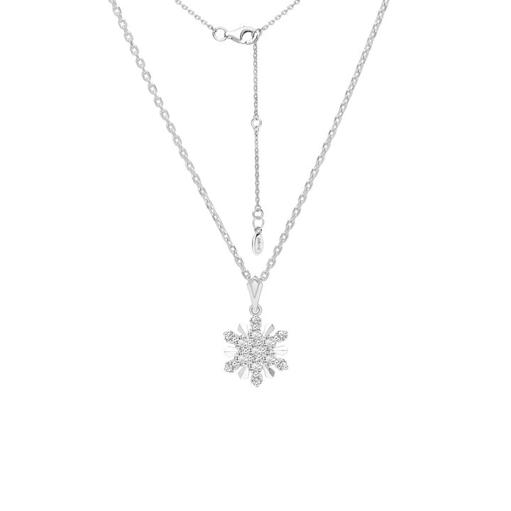 221N0383-01-Merii-Silver-with-round-cut-cz-snowflake-pendant-with-chain-necklace
