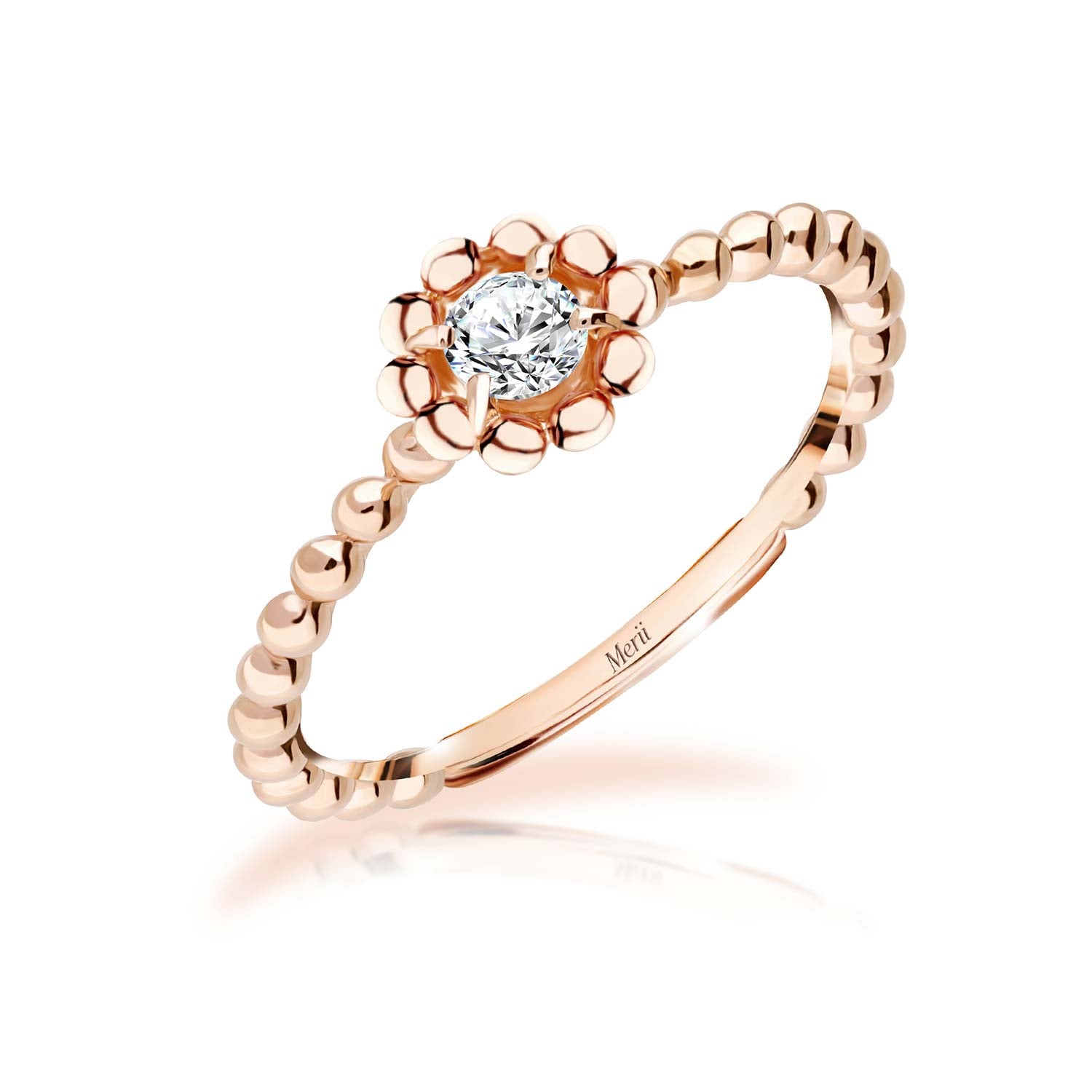 Cz flower ring on sale