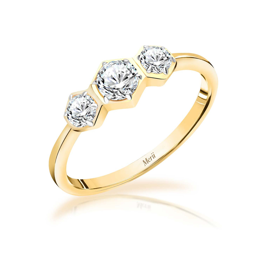 221R0396-01_925 Sterling Silver Trinity CZ Ring