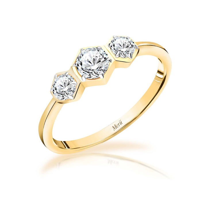 221R0396-01_925 Sterling Silver Trinity CZ Ring