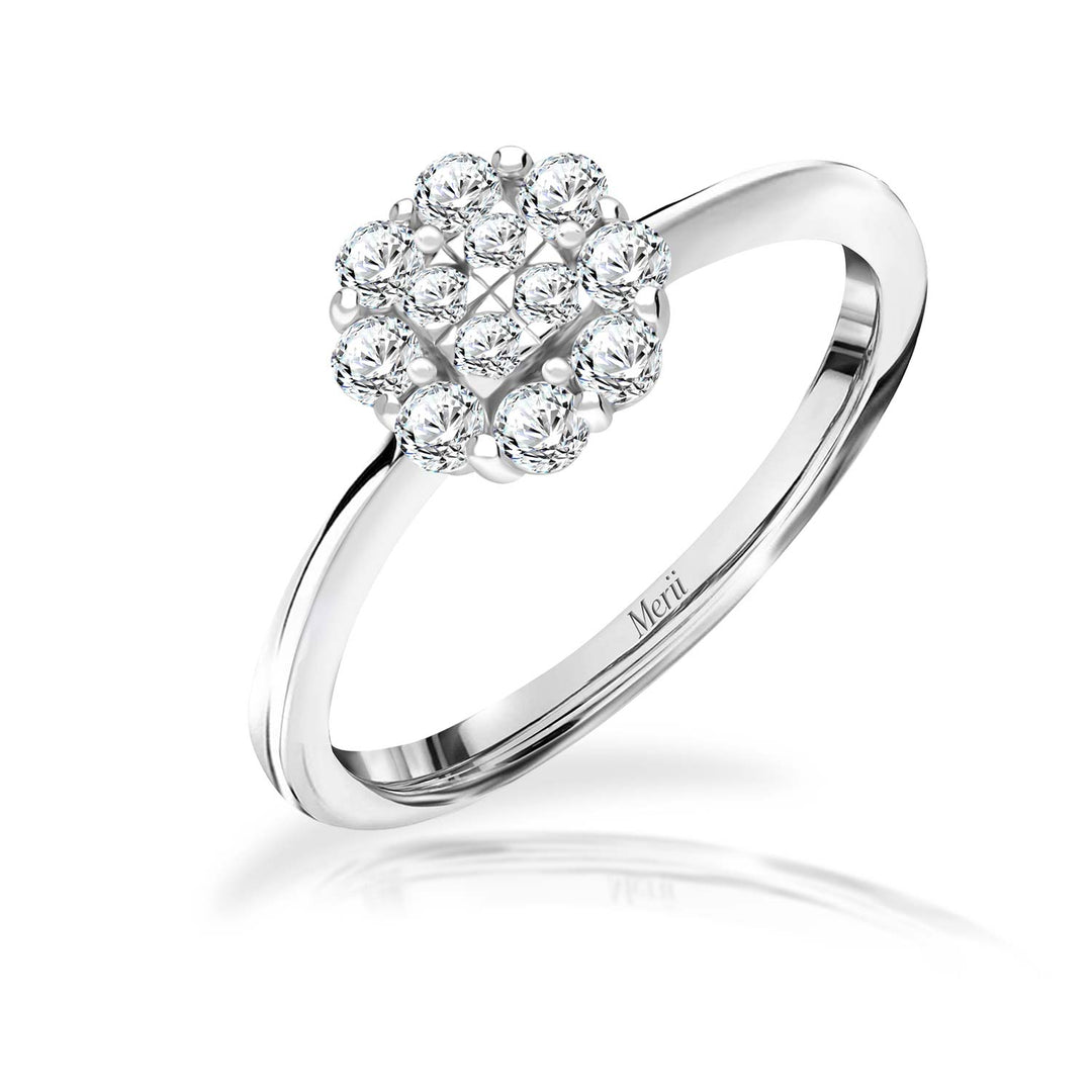 221R0398-01_925 Sterling Silver Flower CZ Ring
