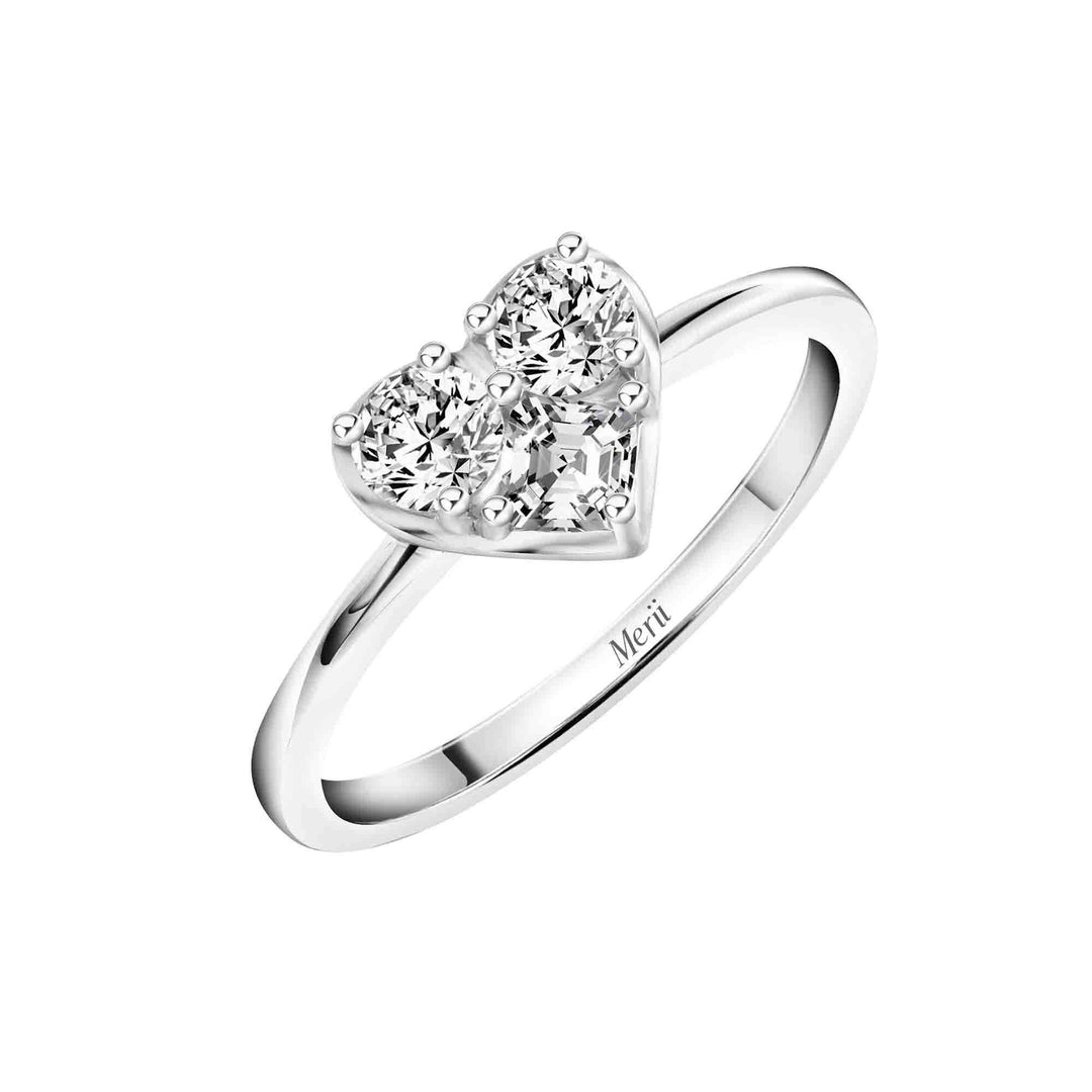 221R0440-01-5_To_have_and_to_hold__Ring_Cluster_fancy_shape_in_Heart_Sterling_silver_and_Rhodium_Plated