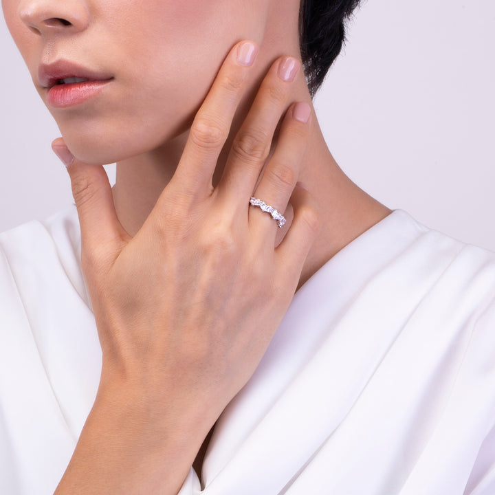 221R0452-01-5_Merii_FRESH_AS_A_DAISY__Daisy_flower_cluster_Ring_Sterling_silver_and_Rhodium_Plated