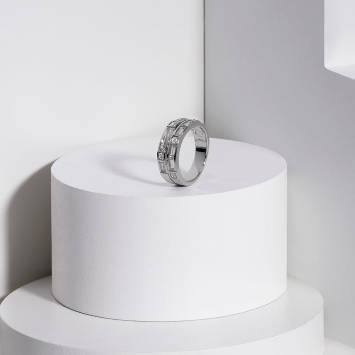 221R0495-01-6_Quadri_925_Sterling_silver_double_row_baguette_bezel_set_cubic_zirconia_ring