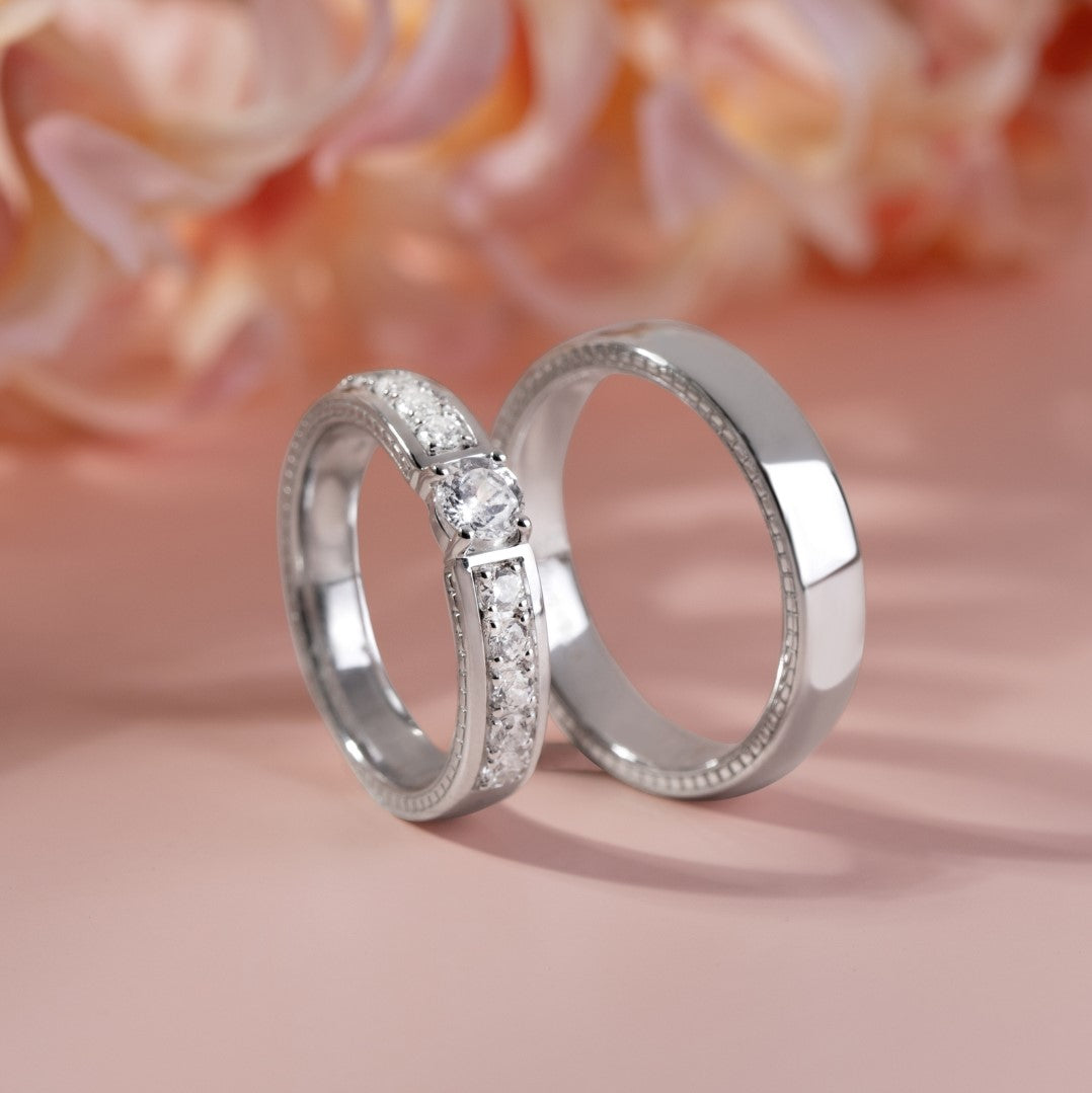 Couple-Rings-Silver-rhodium-plated-with-4-mm-100-cuts-CZ-half-eternity-band-engagement-ring-221R0539-01