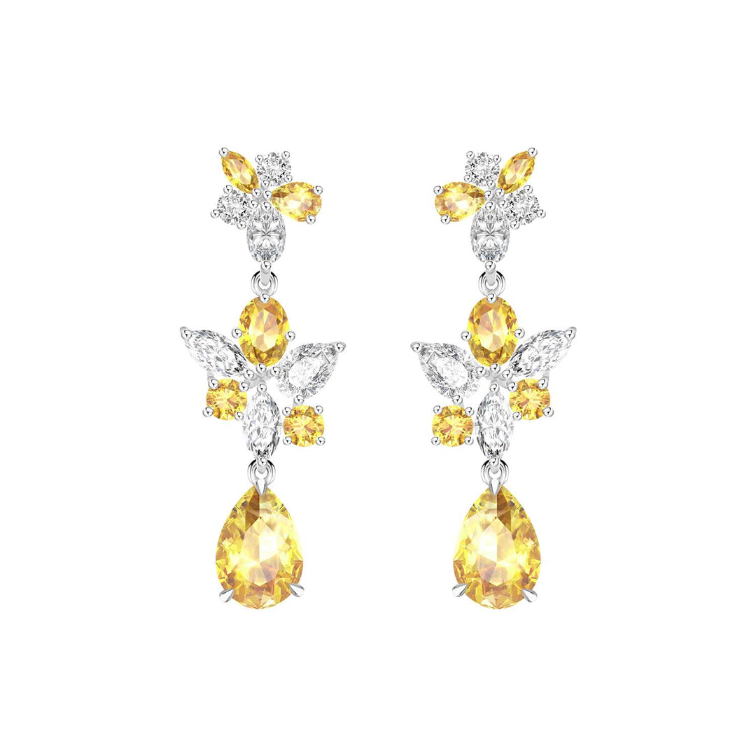 225E0212_01_Laureate_925_Sterling_silver_yellow_&_white_cubic_zirconia_multi_shape_cluster_drop_bridal_earrings