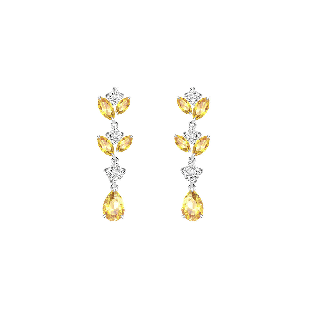 225E0225-01_Silver_Yellow_CZ_long_dangle_earring