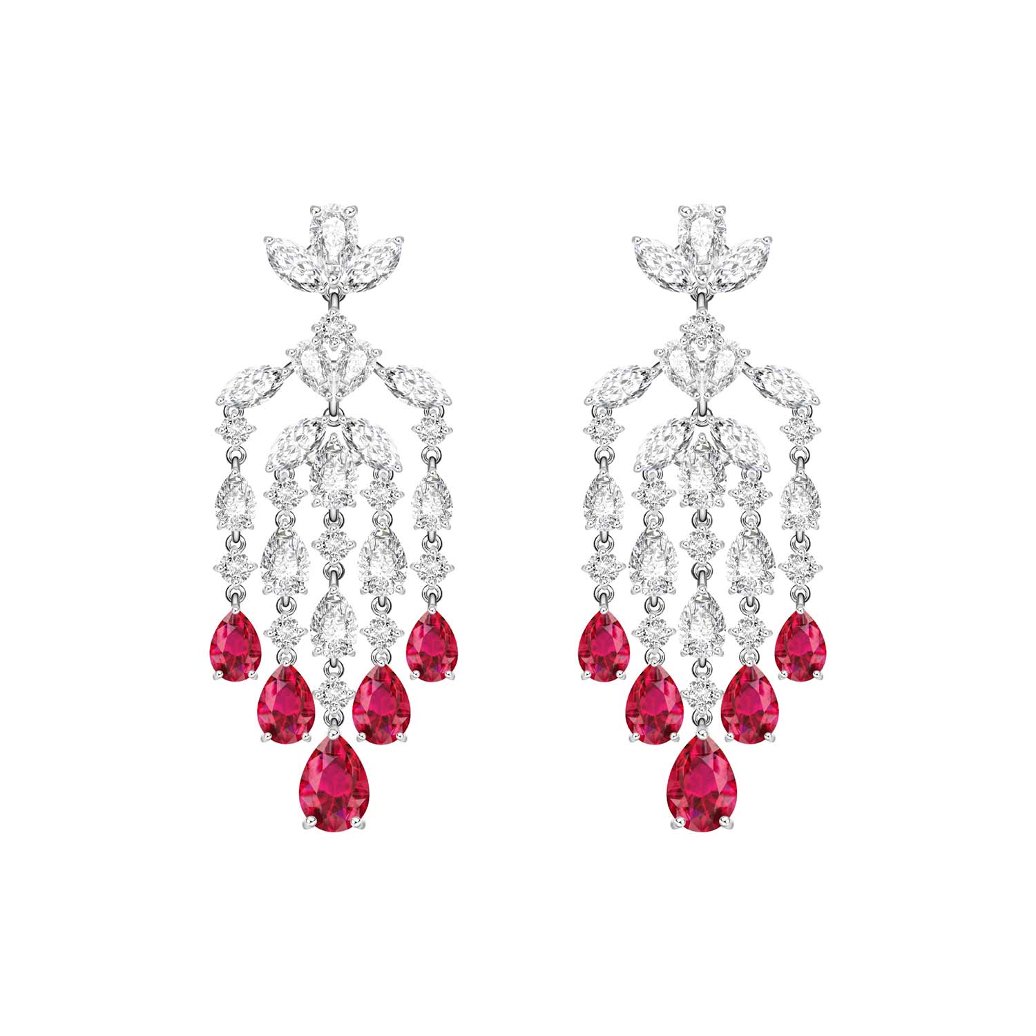 Synthetic ruby earrings shop