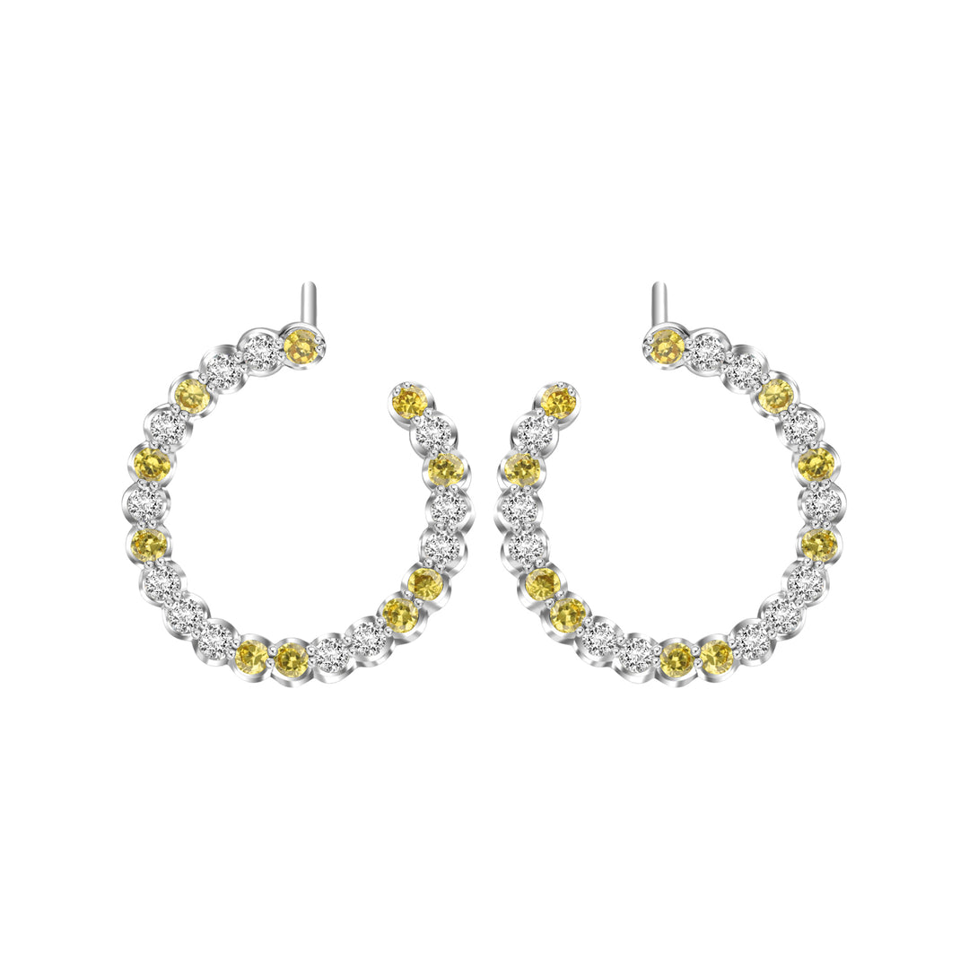 225E0257-05_Merii_Candy_Land__Cubic_Zirconia_Golden_tone_earrings_Sterling_silver_and_Rhodium_Plated