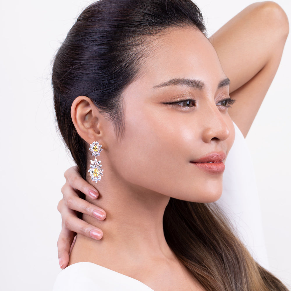 225E0270-01_Silver_Yellow_CZ_drop_earrings