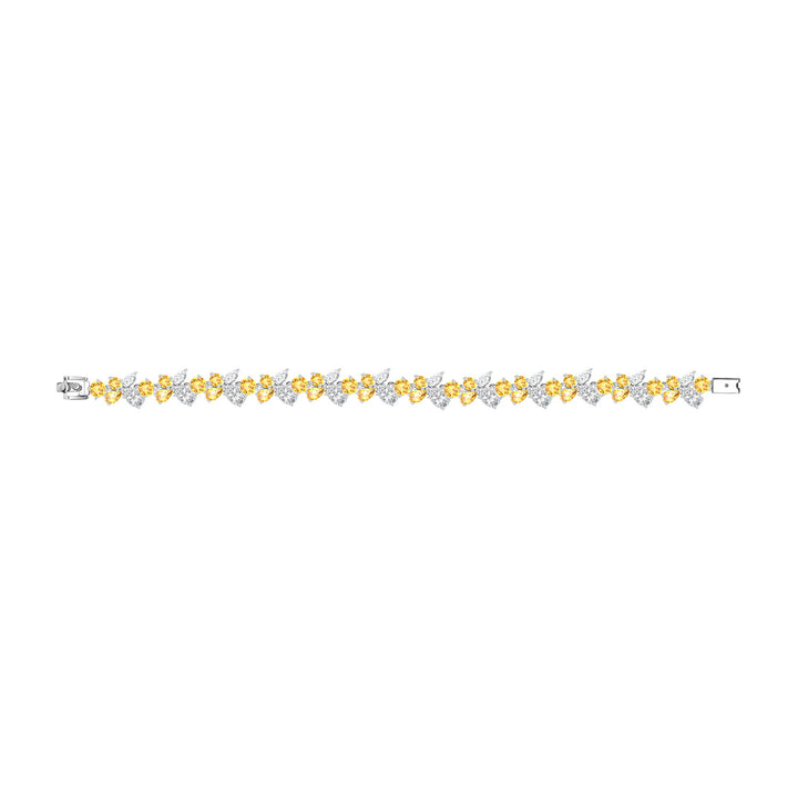 225L0048-01_Silver_Yellow_CZ_long_dangle_bracelet