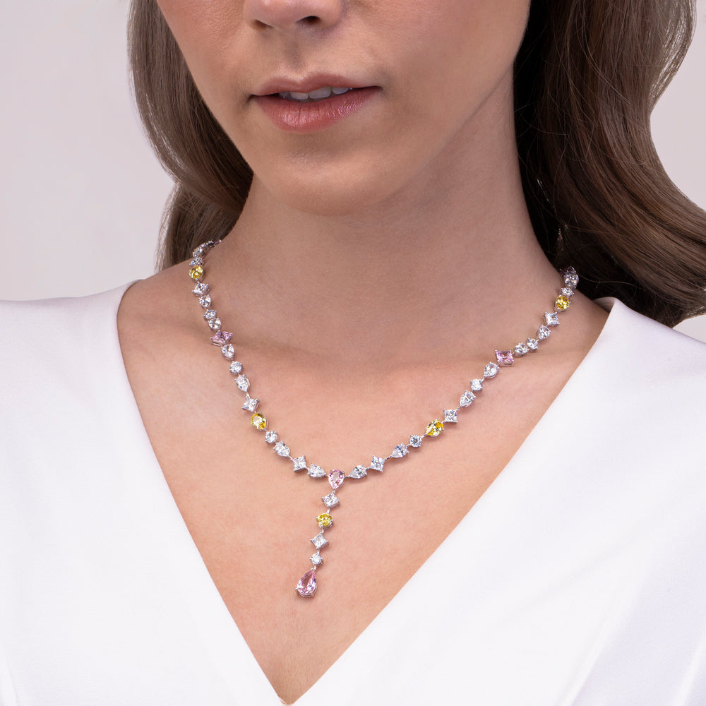 225N0168-01_Merii_Candy_Land__luxurious_Necklace_PINK_TOURMALINE&LIGHT_YELLOW_Cubic_Zirconia_Fancy_Shape
Sterling_silver_and_Rhodium_Plated