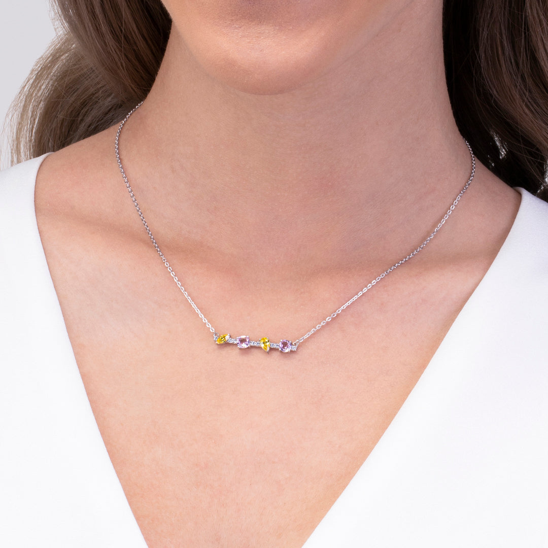 225N0169-01_Merii_Candy_Land__Necklace_PINK_TOURMALINE&LIGHT_YELLOW_Cubic_Zirconia_Fancy_Shape
Sterling_silver_and_Rhodium_Plated