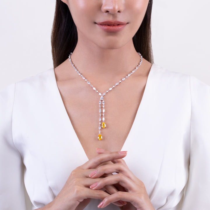 225N0172-01_Silver_CZ_multi_shape_teardrop_necklace