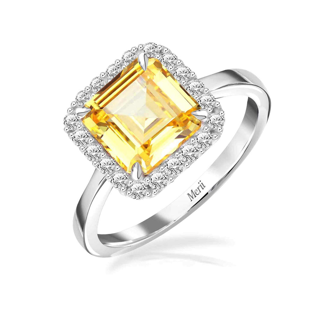 225R0059-02 Silver square cut CZ haro ring