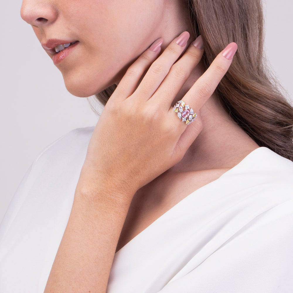 225R0149-01-6_Merii_Candy_Land__Ring_PINK_TOURMALINE&LIGHT_YELLOW_Cubic_Zirconia_Fancy_Shape
Sterling_silver_and_Rhodium_Plated
