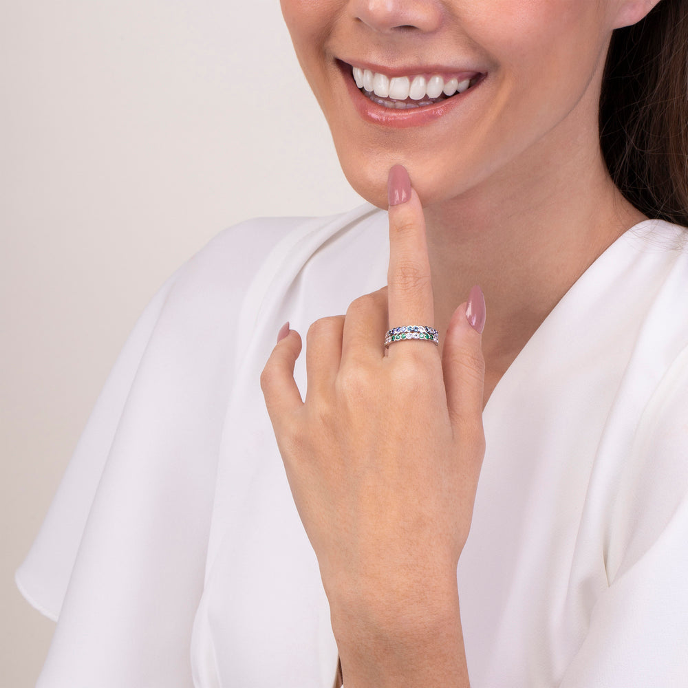 225R0155-03-6_Merii_Candy_Land__D-line_Ring_indigo_blue_tone_Sterling_Silver_with_Cubic_Zirconia