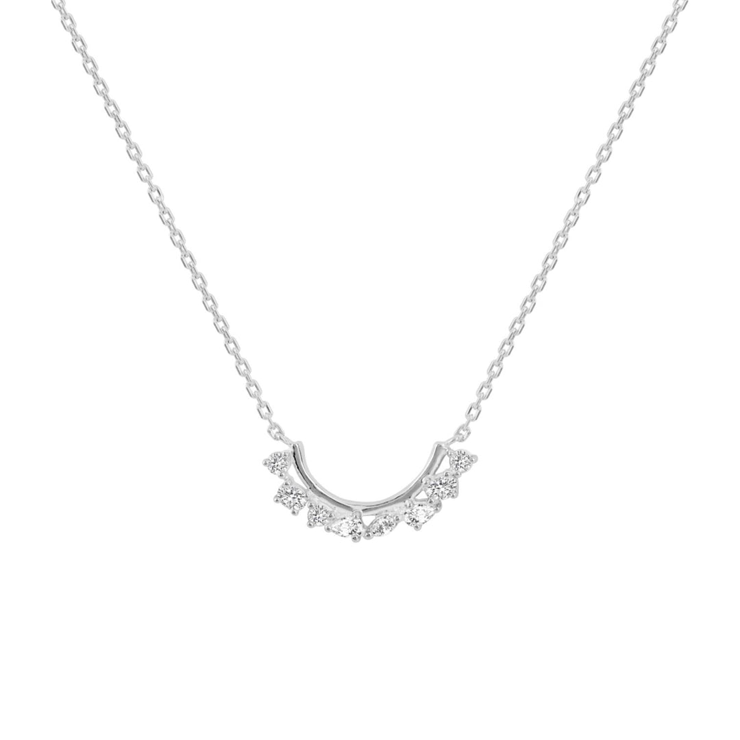 221N0318-01_Merii_LIBERTY__LIBERTY_cluster_Necklace_Sterling_silver_and_Rhodium_Plated