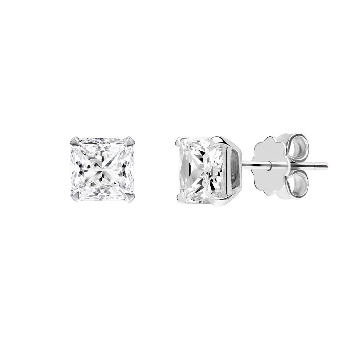 221E0035-01-Classic-Timeless-cut-Stud-Earrings-Rhodium-Plated