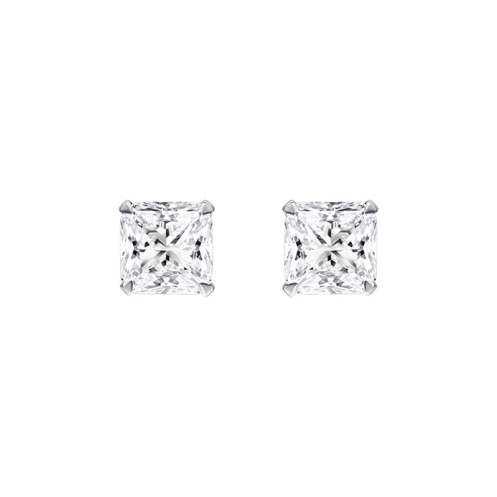 221E0035-01-Classic-Timeless-cut-Stud-Earrings-Rhodium-Plated