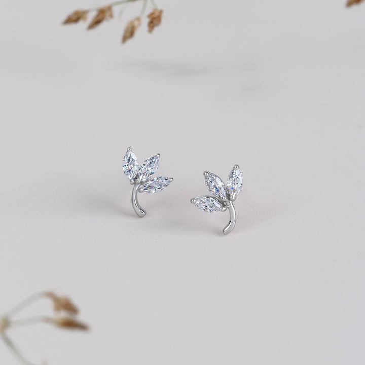 221E0543-01-Merii-Silver-CZ-tiny-leaf-crawler-stud-earrings