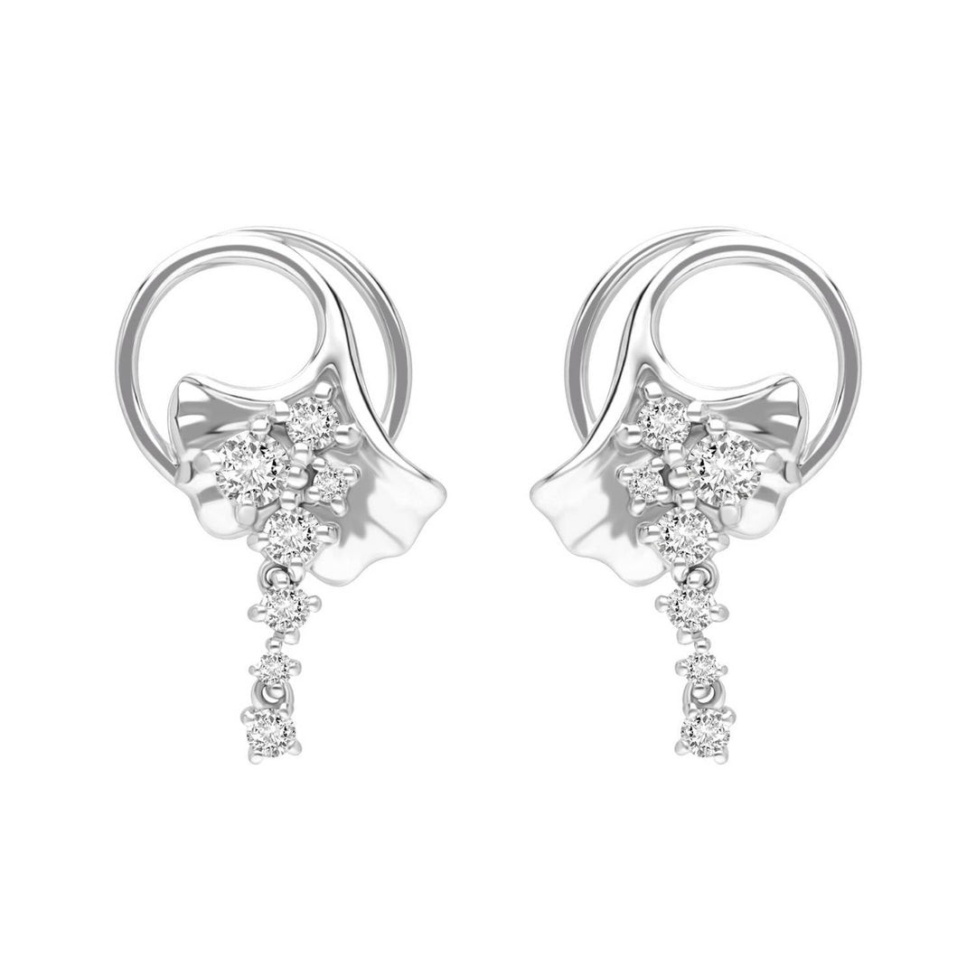 221E0586-01-Silver-round-cut-CZ-crawler-drop-drop-earrings