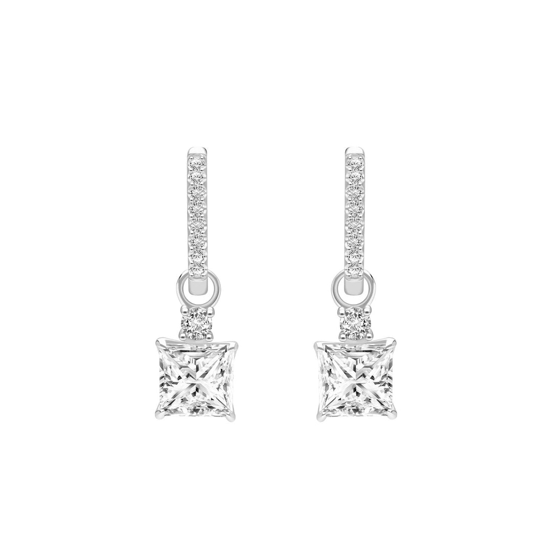 221E0596-01-Silver-Square-Design-Princess-Cut-CZ-Hoop-Earrings