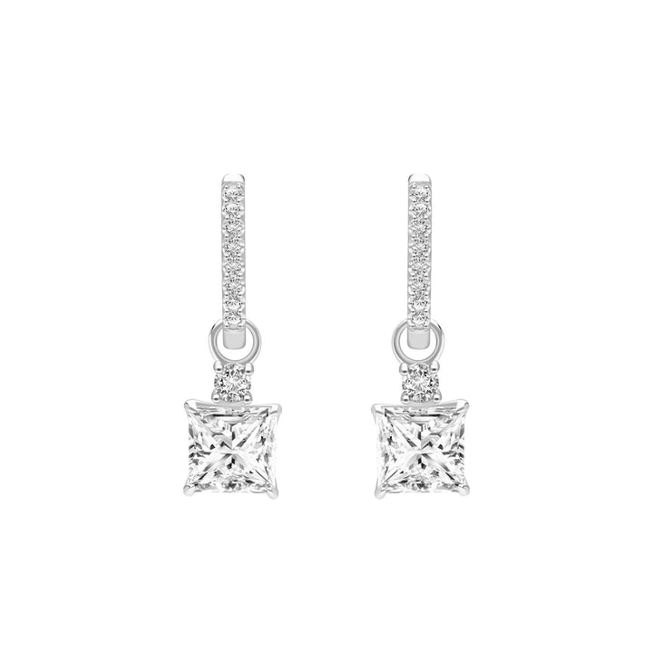 221E0596-01-Silver-Square-Design-Princess-Cut-CZ-Hoop-Earrings