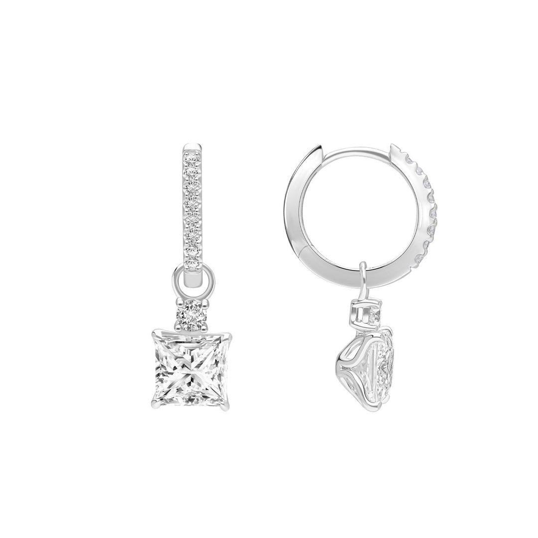 221E0596-01-Silver-Square-Design-Princess-Cut-CZ-Hoop-Earrings