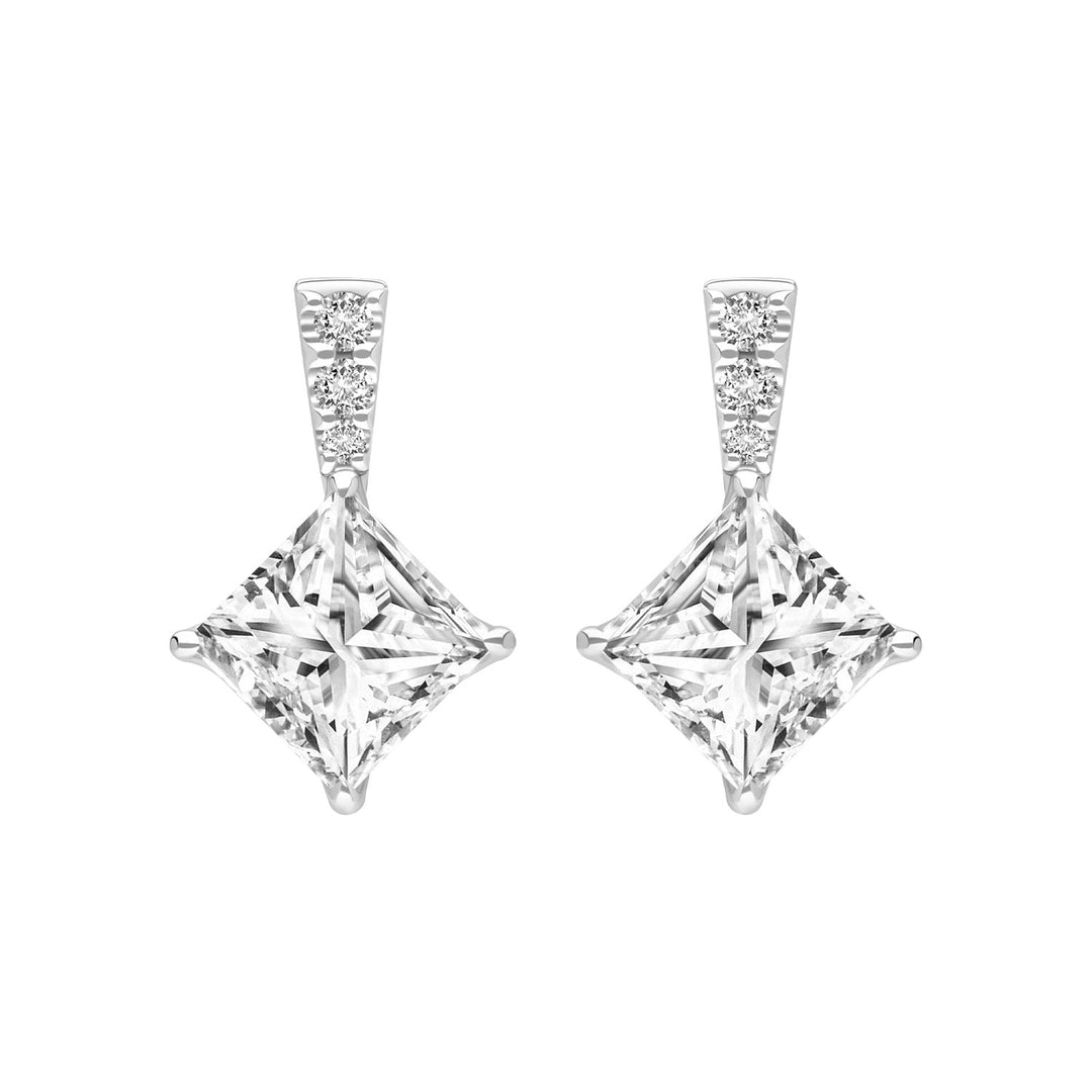 221E0602-01-Silver-Lozenge-Design-Princess-Cut-CZ-Drop-Earrings