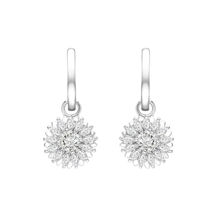 221E0604-01-silver-rhodium-plated-CZ-sunflower-hoop-earrings