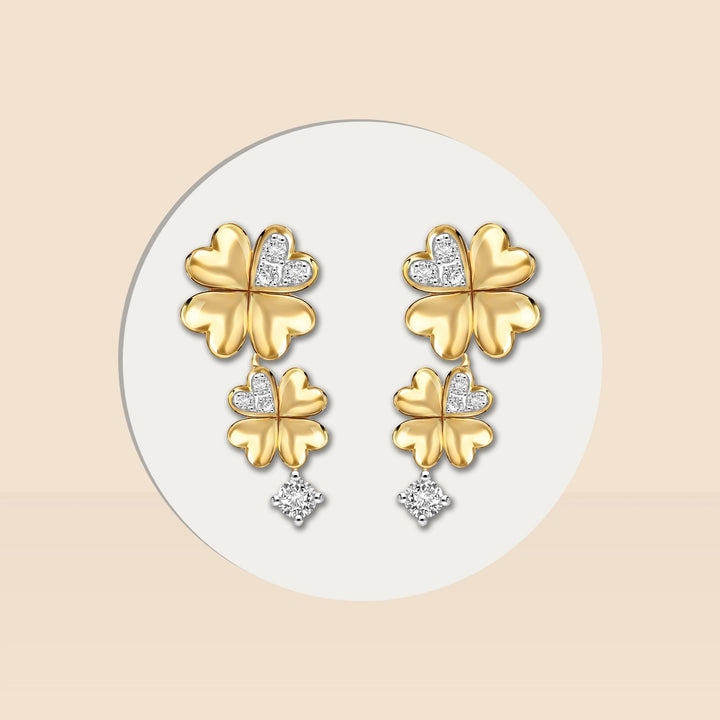 221E0610-01_Lucky-clover-silver-gold-plated-with-cz-clover-drop-earrings