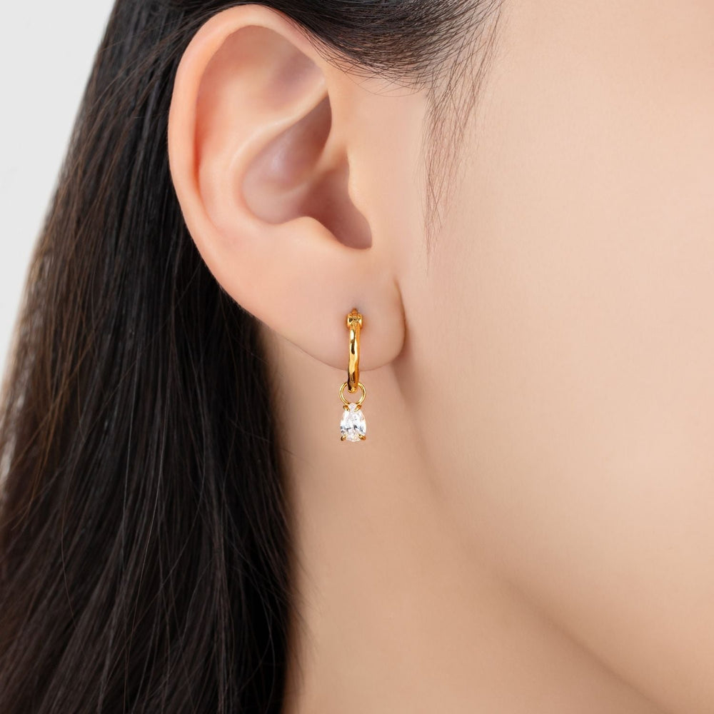 221E3930-01-Little-Piece-of-Me-23K-Gold-Plated-Silver-Pear-Cut-CZ-Drop-Hoop-Earrings