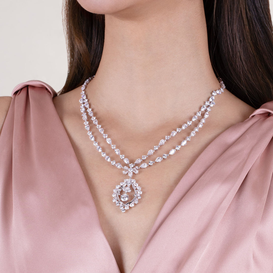 221N0418-01-Silver-multi-cut-CZ-mesmera-drop-necklace