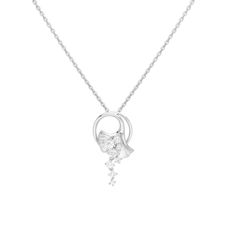 221N0401-01-Silver-round-cut-CZ-crawler-drop-pendant-necklace