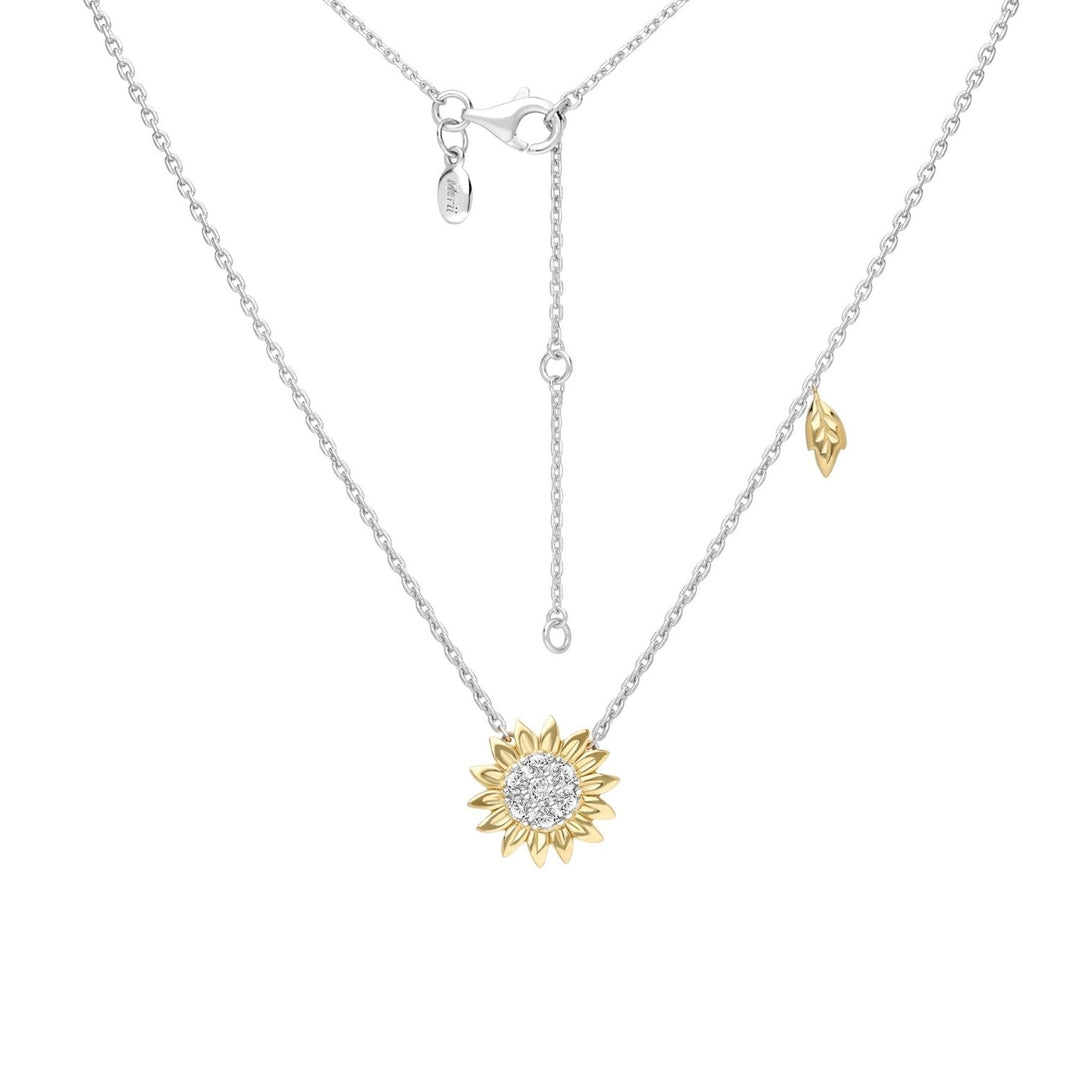 221N0417-01-silver-gold-plated-CZ-sunflower-charm-necklace